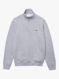 Lacoste 1/4 Zip Jersey Top, Silver Chine