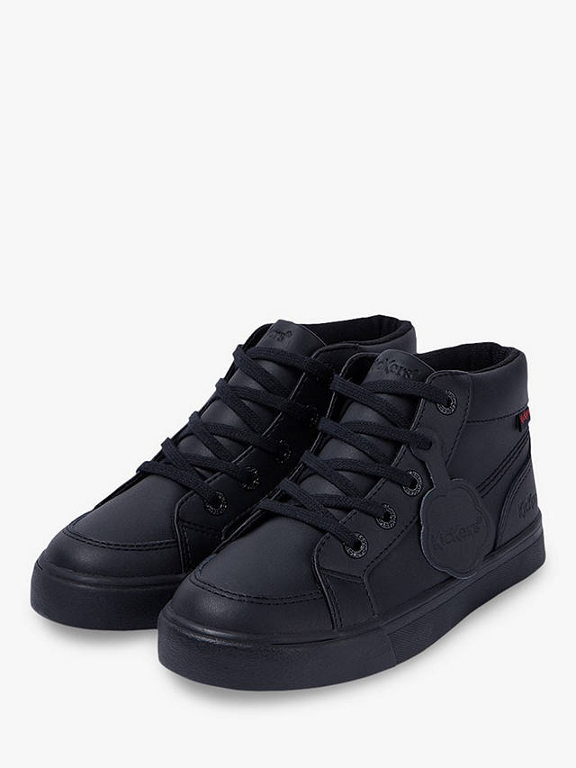 Kickers Children's Tovni High Top School Shoes, Black, 31
