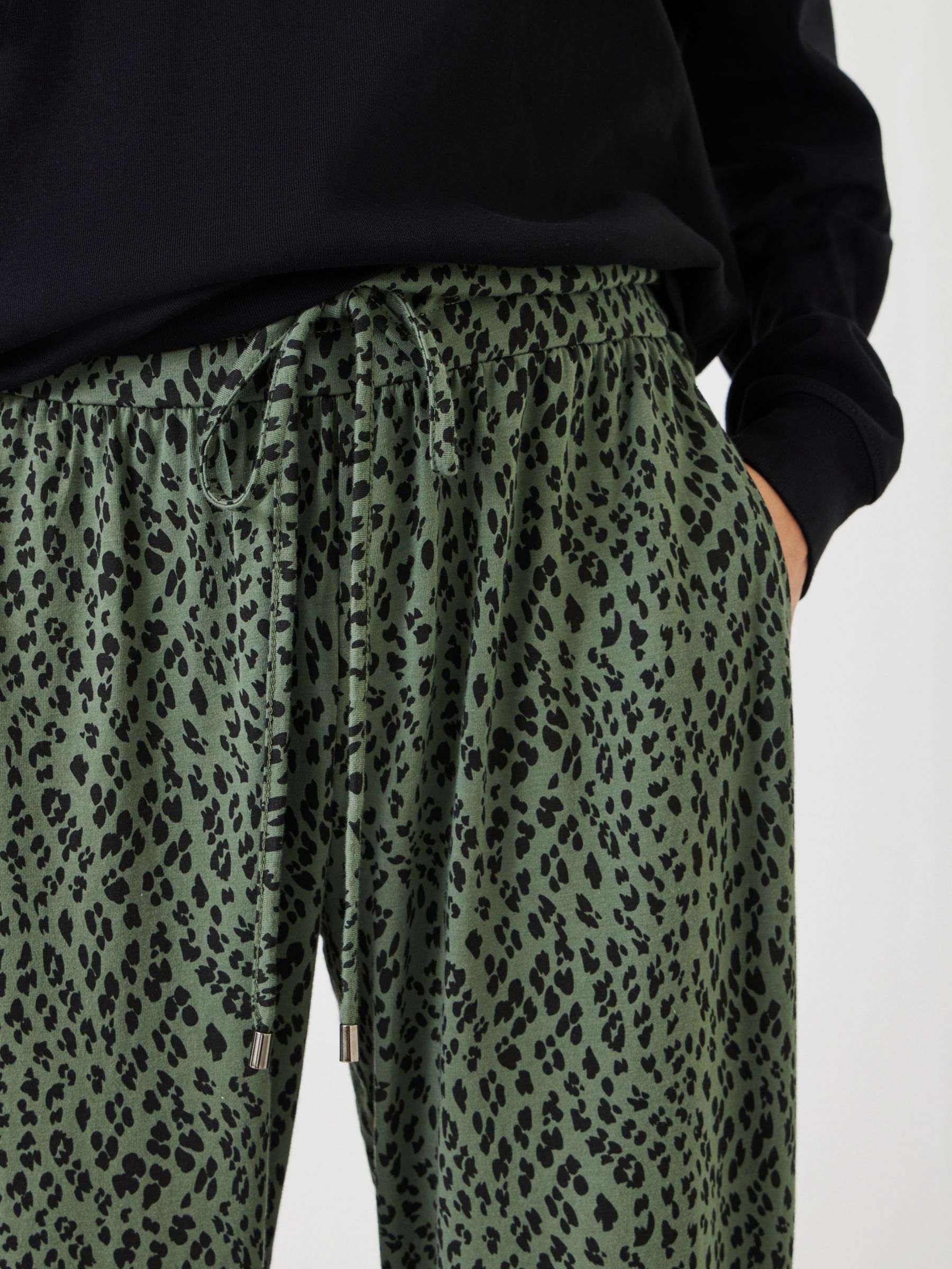 hush Amie Joggers, Khaki Leopard at John Lewis & Partners