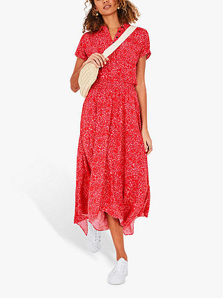 HUSH Short Kensington Dress, Pink/Red