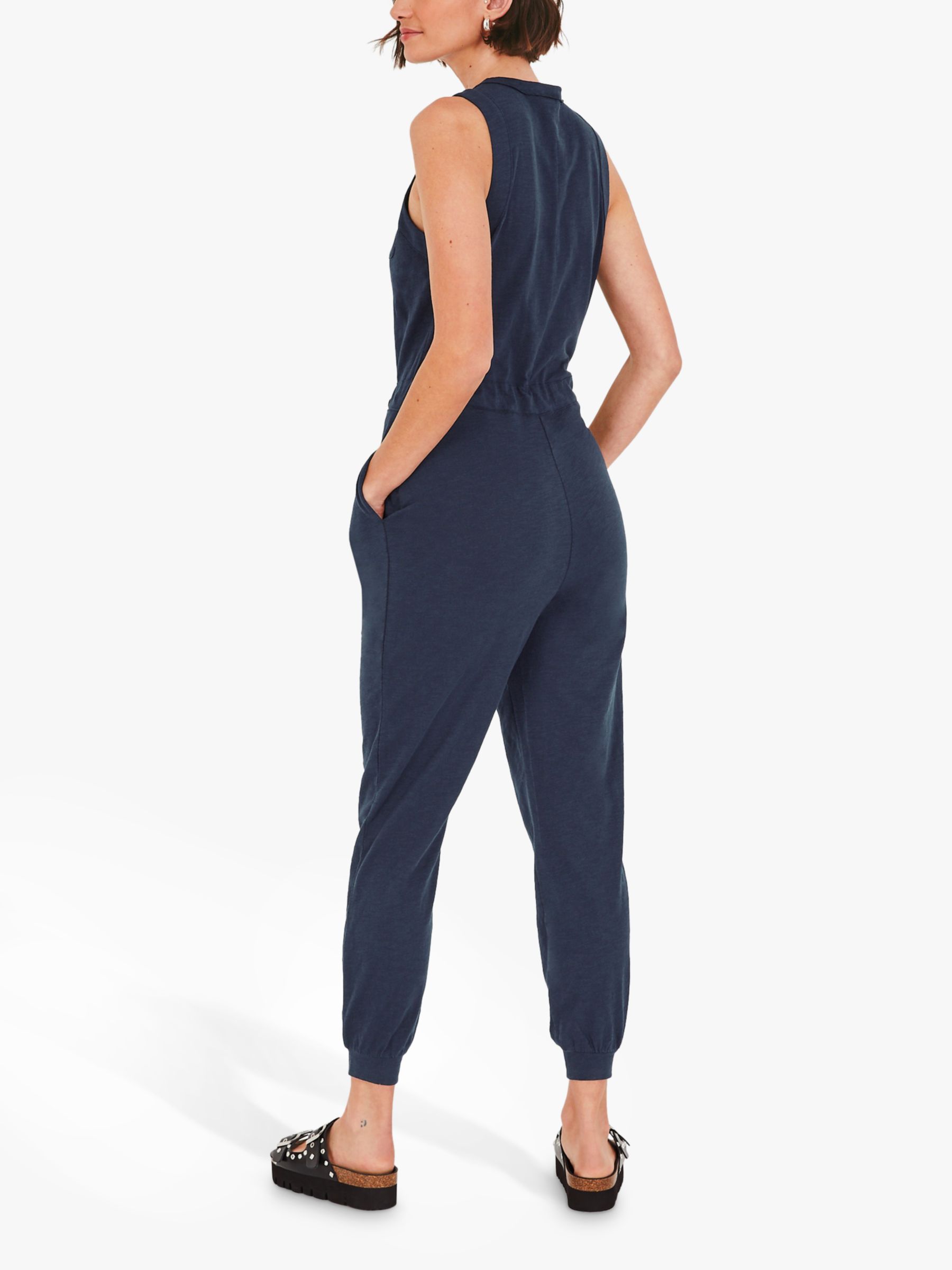 Hush Button Front Jumpsuit Midnight At John Lewis And Partners