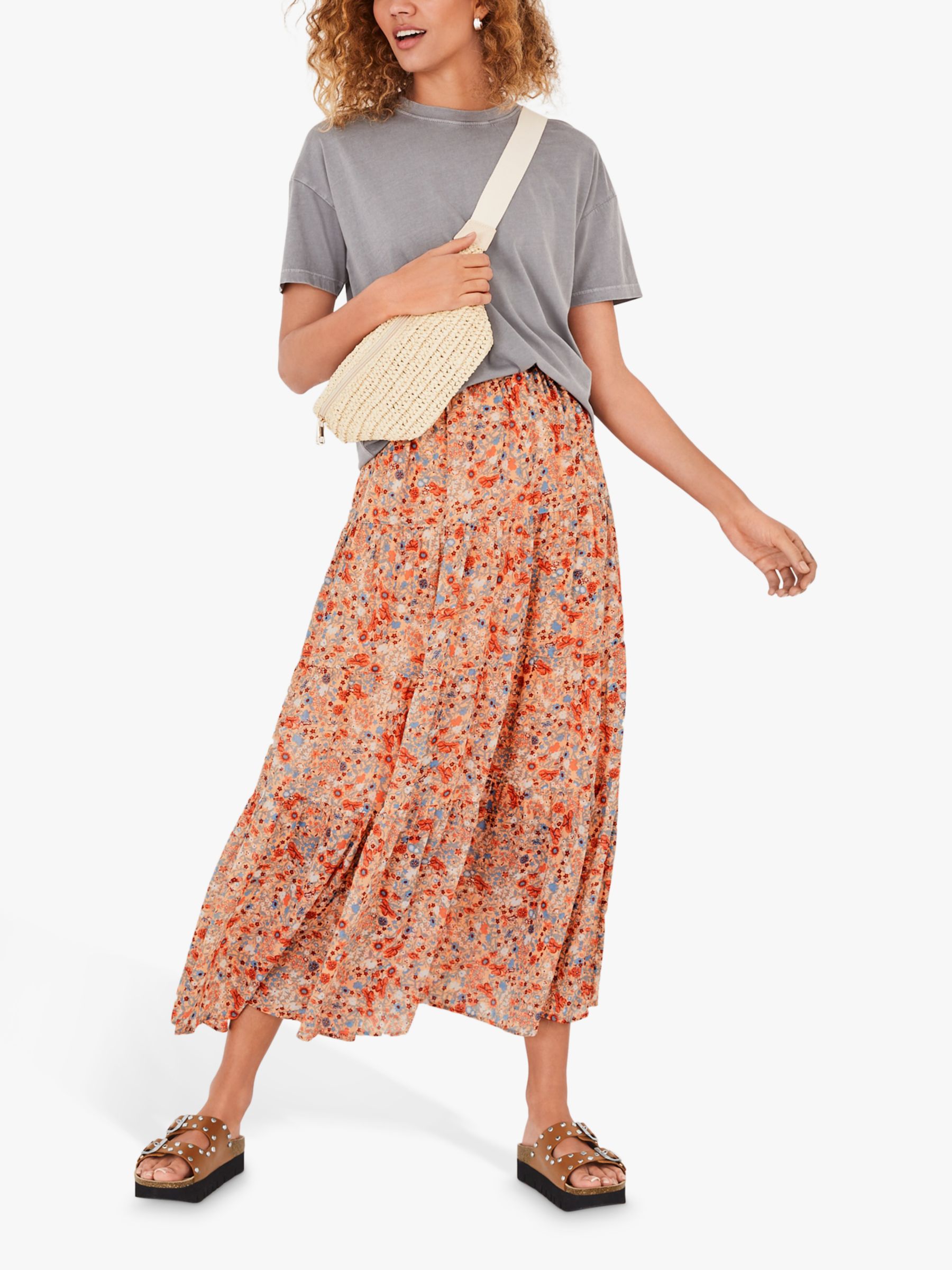 hush Branwen Floral Print Maxi Skirt ...
