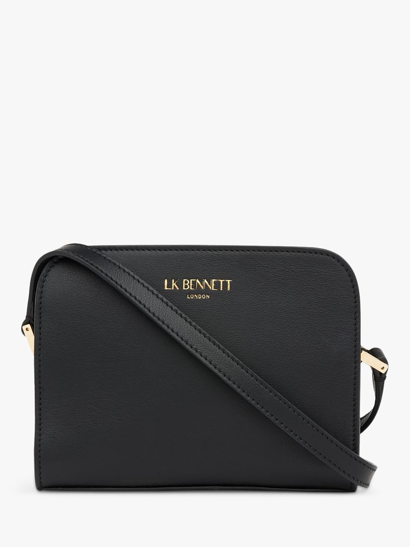 L.K.Bennett Marie Leather Cross Body Bag, Black at John Lewis & Partners