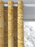 John Lewis Willow Landscape Pair Lined Eyelet Curtains, Gold
