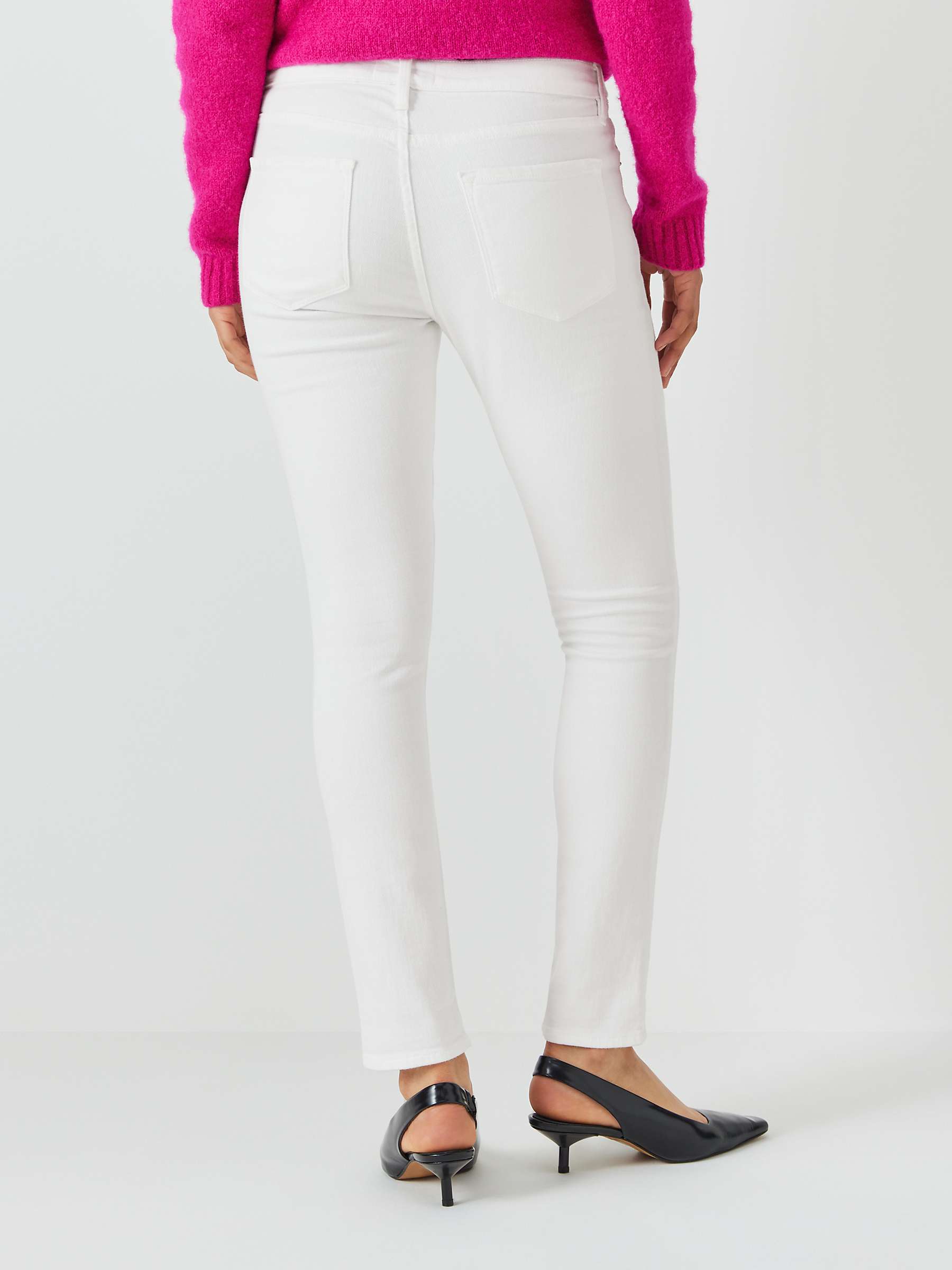 Buy FRAME Le Garcon Boyfriend Jeans, White Online at johnlewis.com