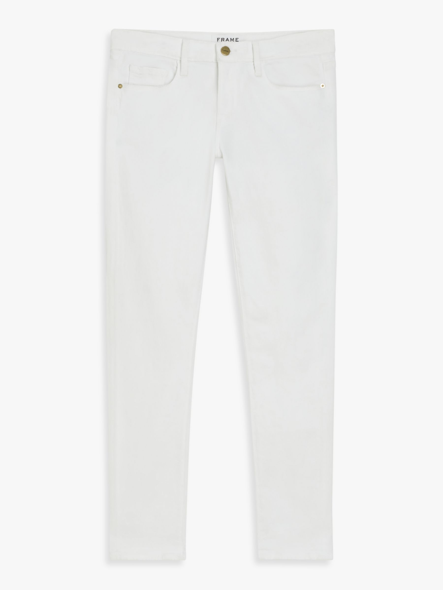 FRAME Le Garcon Boyfriend Jeans, White at John Lewis & Partners