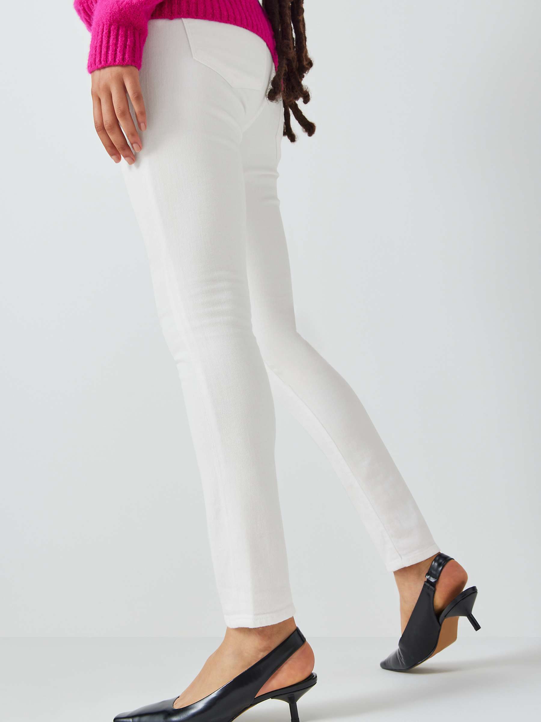 Buy FRAME Le Garcon Boyfriend Jeans, White Online at johnlewis.com