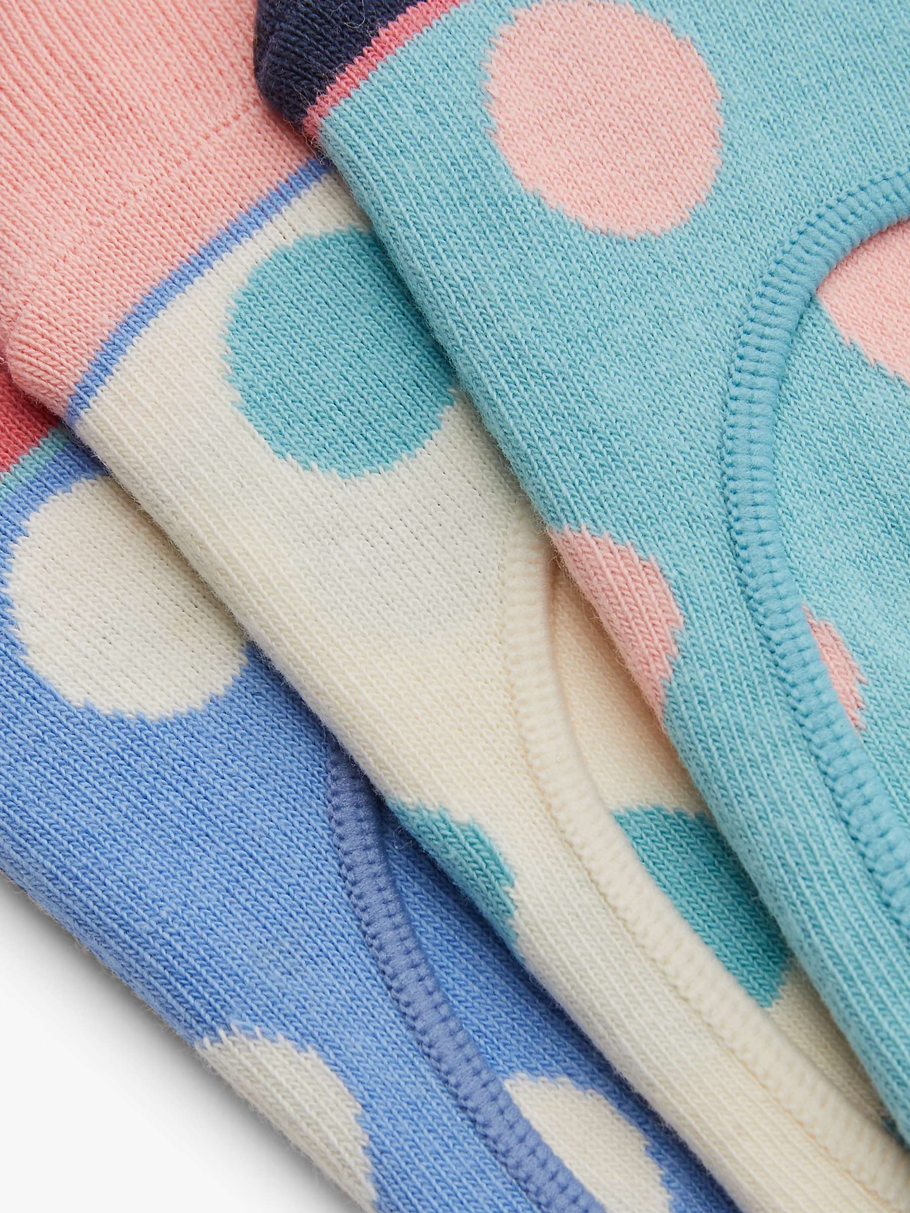 Buy Boden Spot Print Sock Liners, Pack of 3, Multi Online at johnlewis.com