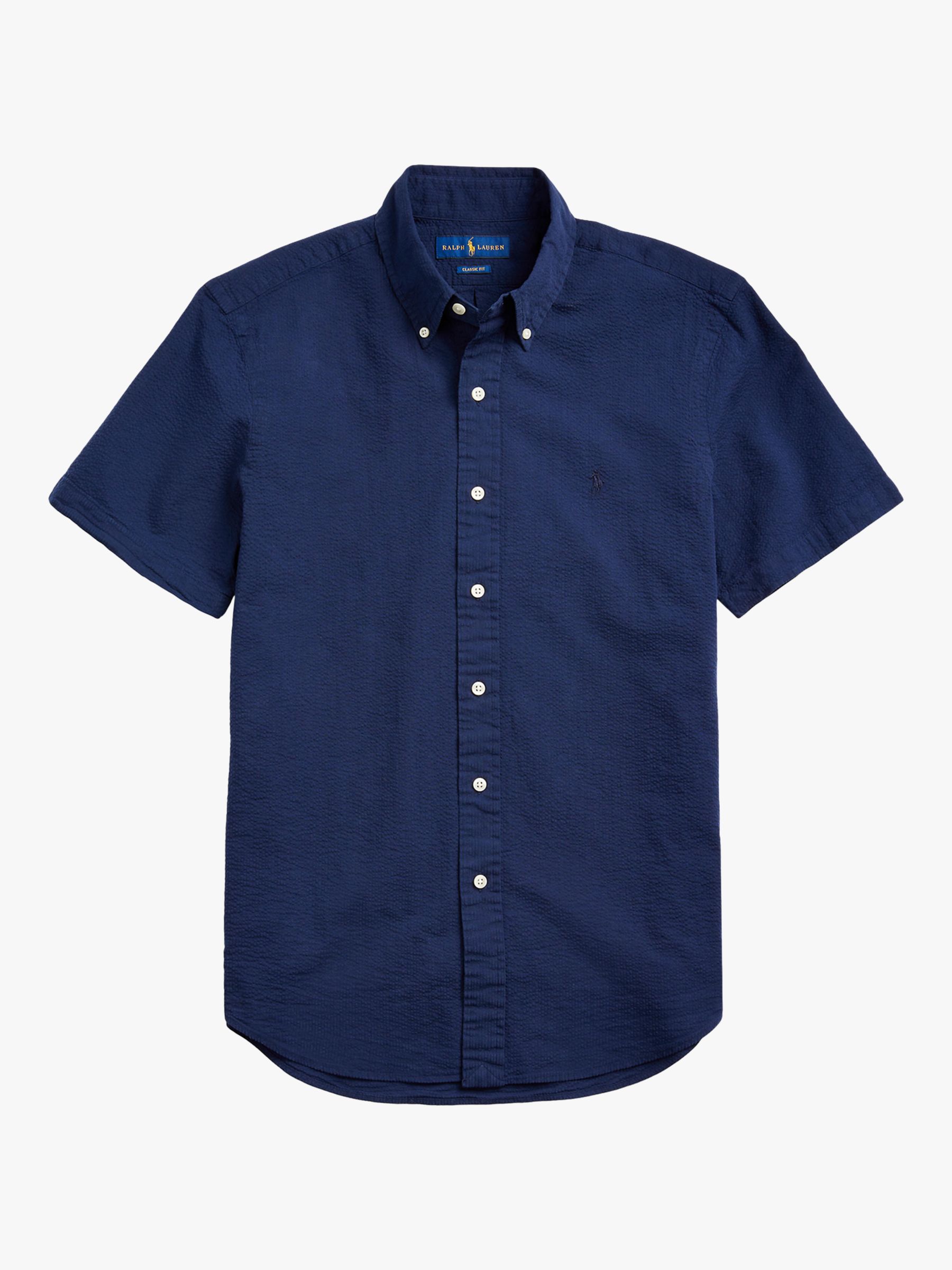 Polo Ralph Lauren Short Sleeve Linen Shirt, Astoria Navy
