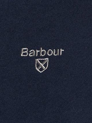 Barbour Raglan Half Snap Button Jumper, Navy
