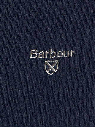 Barbour Raglan Half Snap Button Jumper, Navy