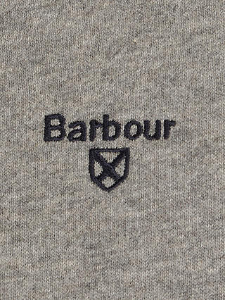 Barbour Raglan Half Snap Button Jumper, Grey Marl at John Lewis & Partners