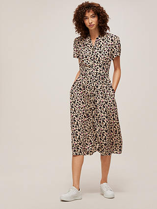 Somerset by Alice Temperley Powder Leopard Shirt Dress, Multi
