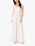 Monsoon Sloane V-Neck Wedding Dress, Ivory