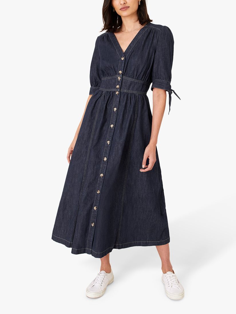 Monsoon Dolly Denim Dress, Indigo