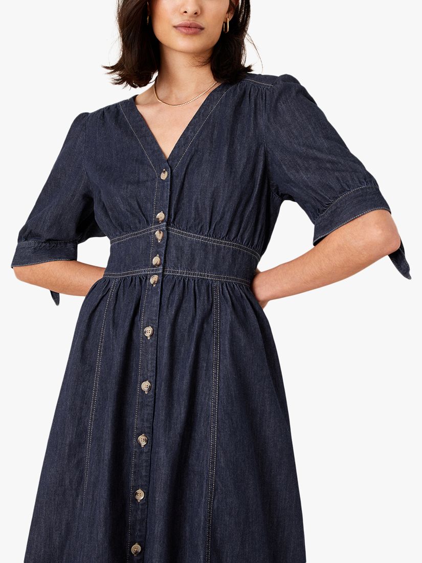 Monsoon Dolly Denim Dress, Indigo at John Lewis & Partners