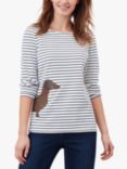 Joules Harbour Stripe Dachshund Jersey Top, Multi