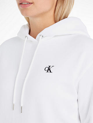 Calvin Klein Jeans Embroidered Logo Hoodie, Bright White
