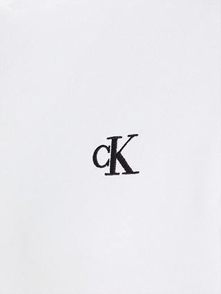 Calvin Klein Jeans Embroidered Logo Hoodie, Bright White
