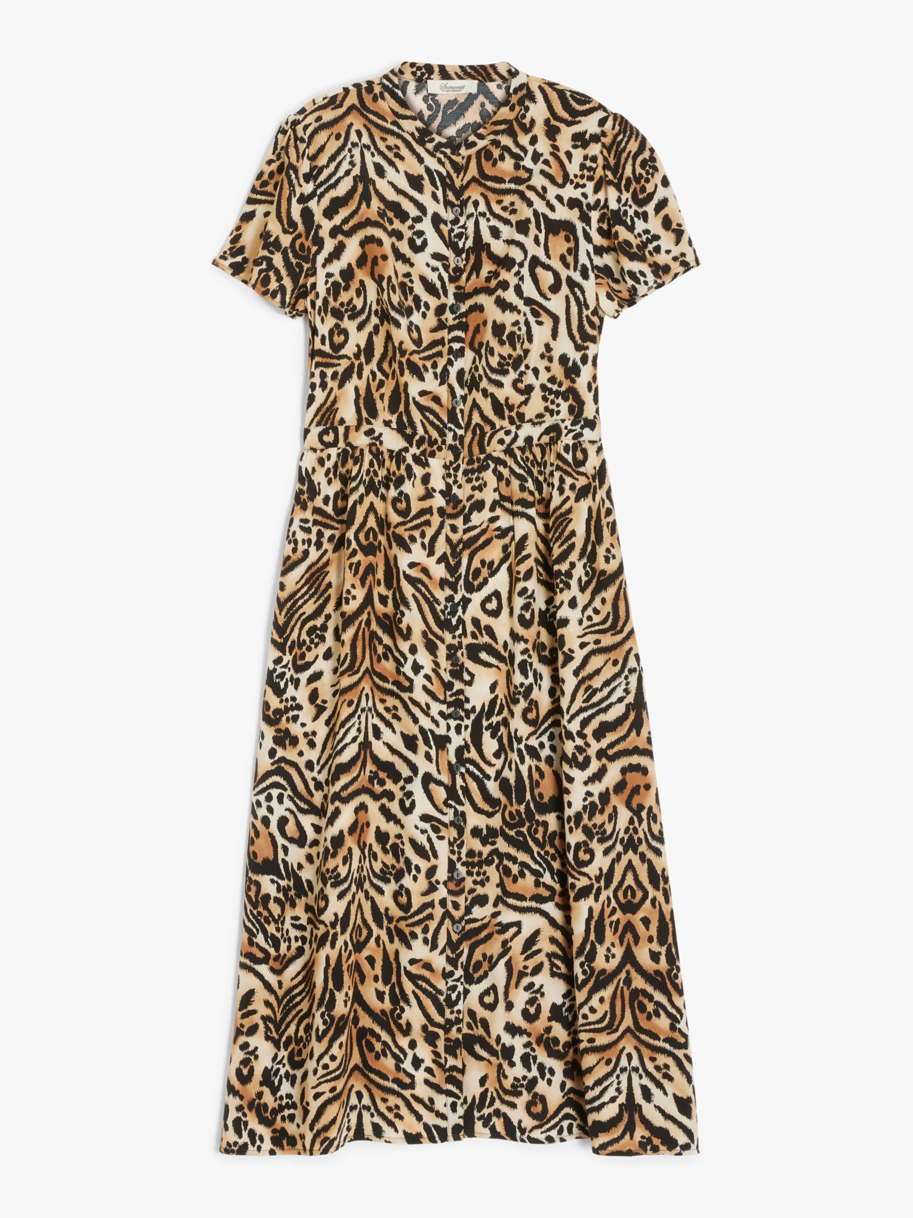 Somerset by Alice Temperley Mirror Leopard Shirt Dress, Multi