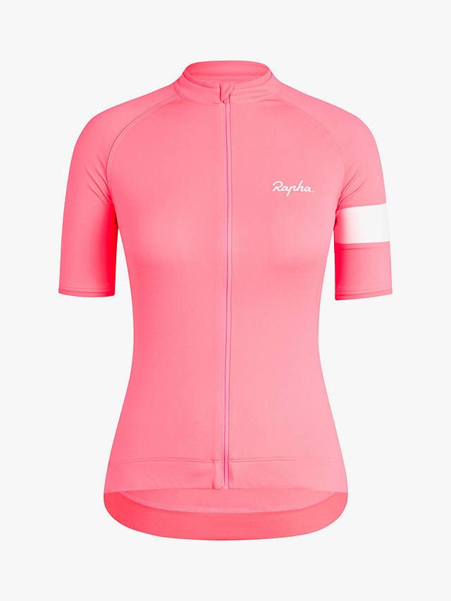 Rapha Core Jersey Short Sleeve Cycling Top, High-vis Pink