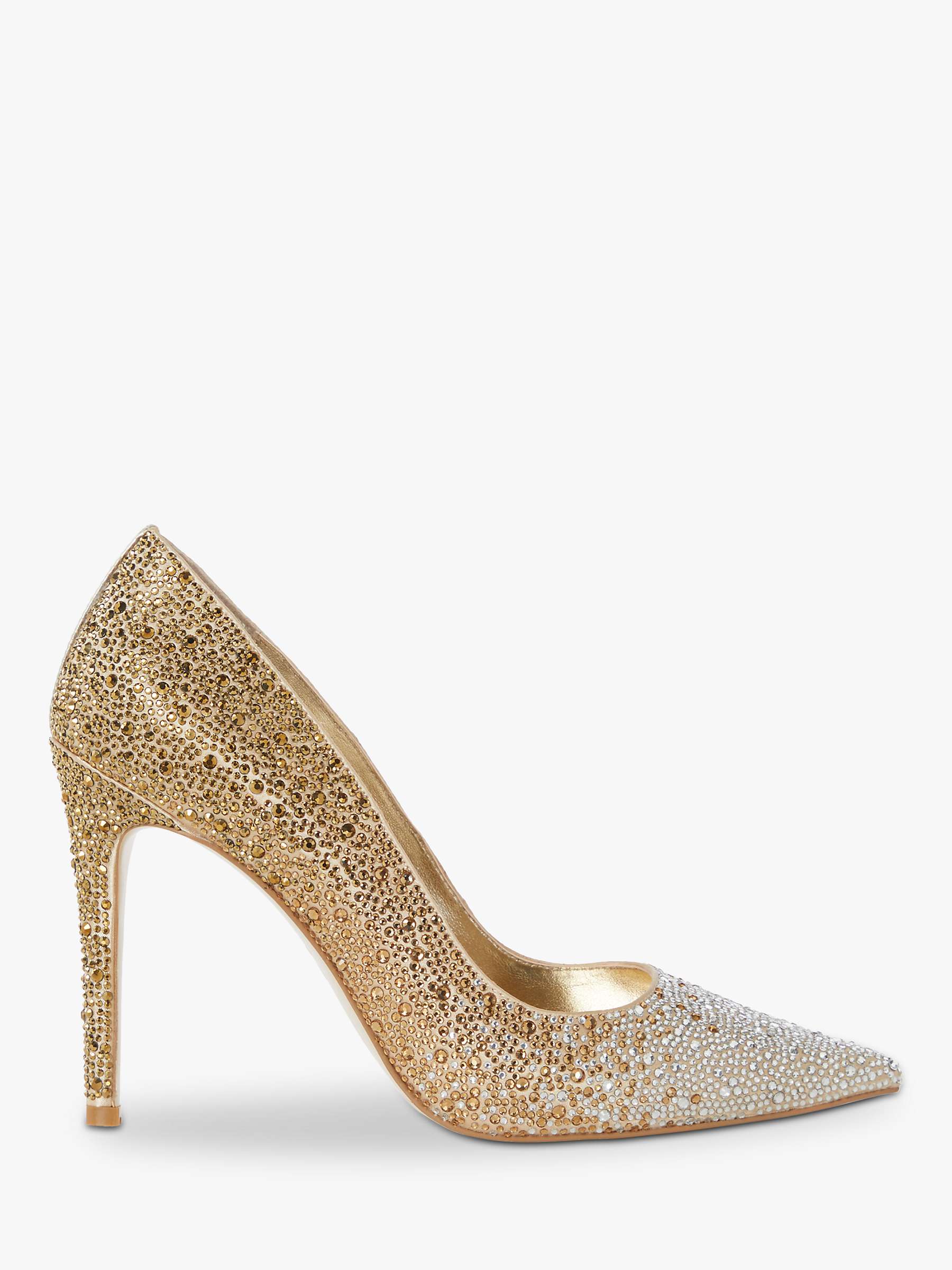 Buy Dune Bedazzler Embellished Stiletto Court Shoes, Silver Online at johnlewis.com