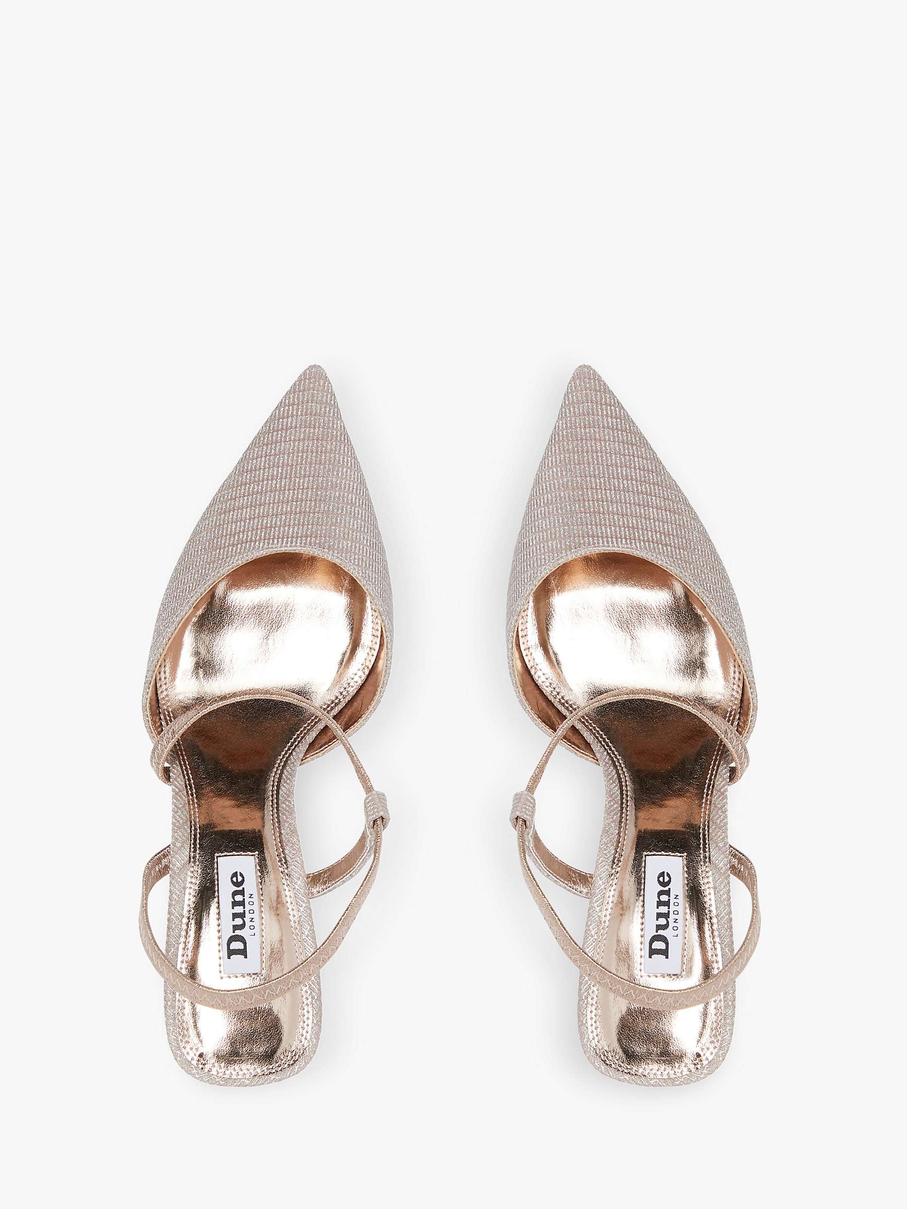 Buy Dune Columbia Fabric Court Shoes, Rose Gold Online at johnlewis.com