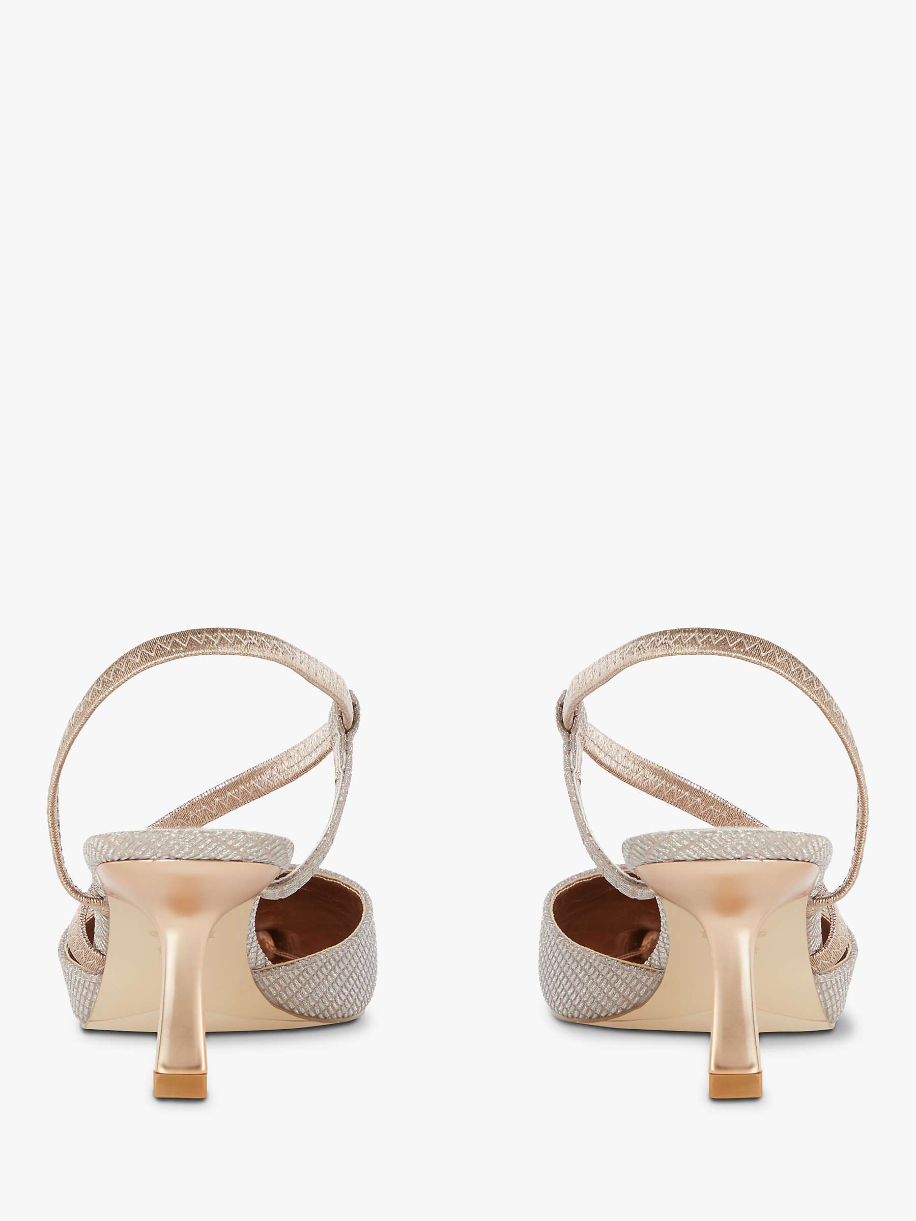 Buy Dune Columbia Fabric Court Shoes, Rose Gold Online at johnlewis.com