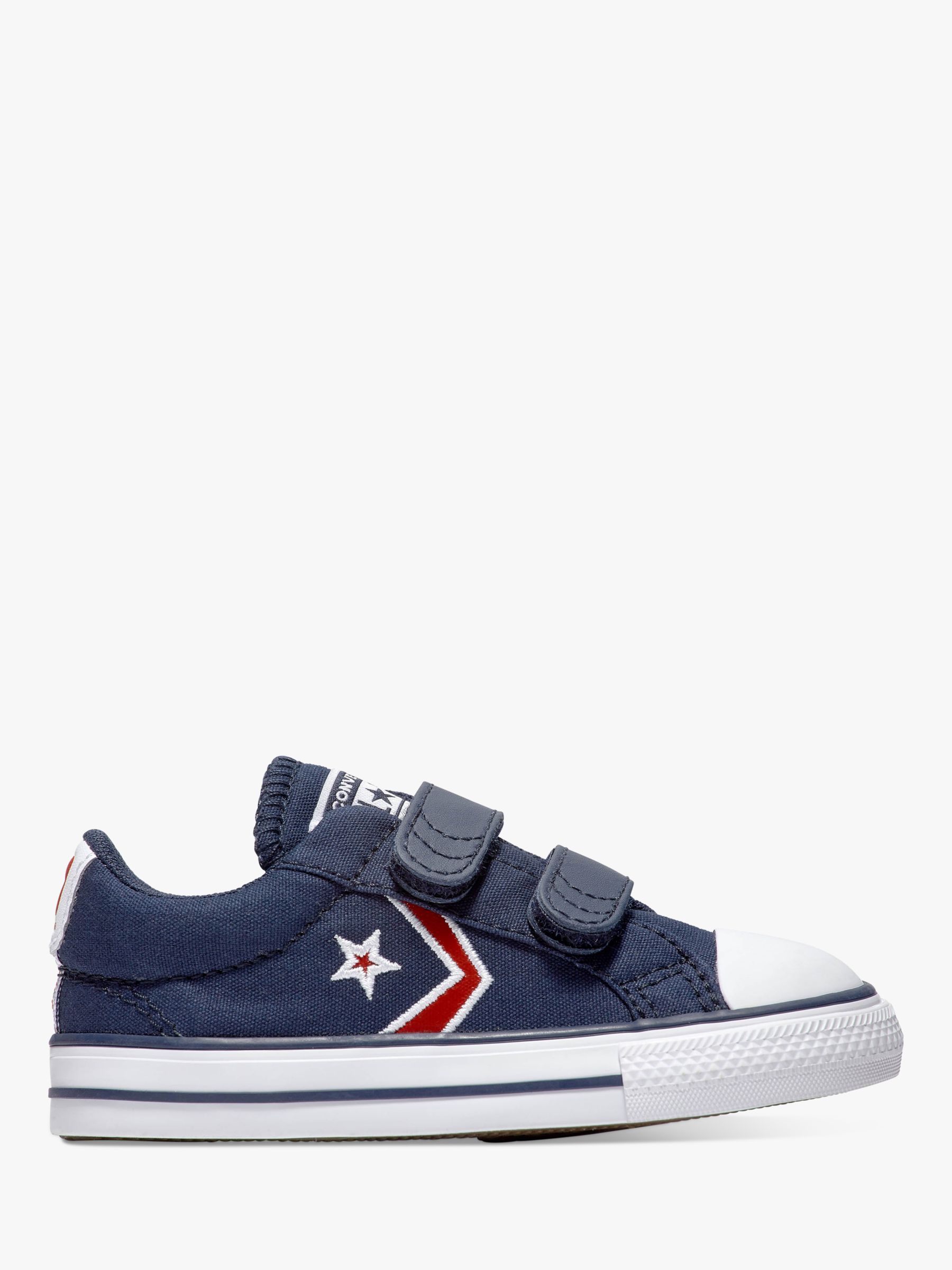 Converse Junior Easy-On Star Player Low Top Riptape Trainers, Obsidian ...