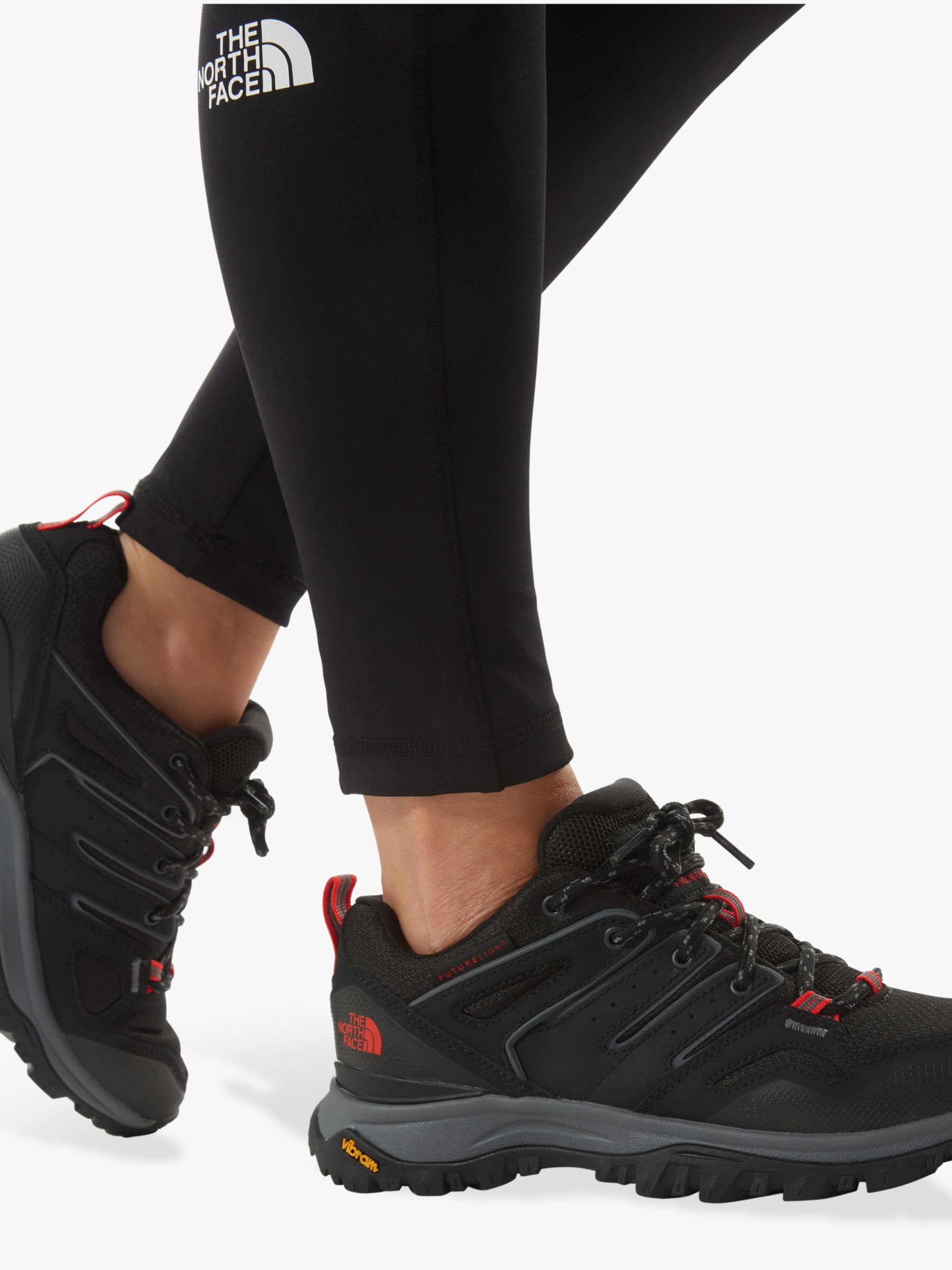 The North Face Hedgehog FUTURELIGHT™ Women's Waterproof Hiking Shoes, TNF  Black/Horizon Red at John Lewis & Partners