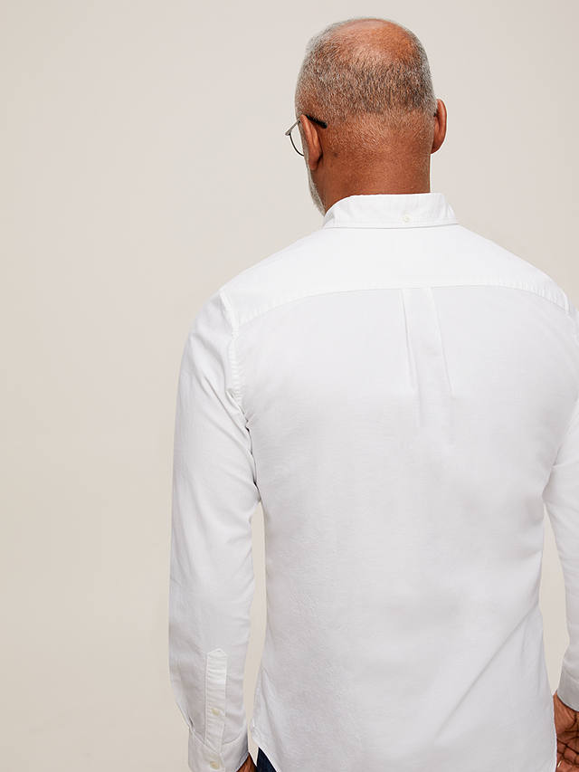 John Lewis Regular Fit Cotton Oxford Button Down Shirt, White