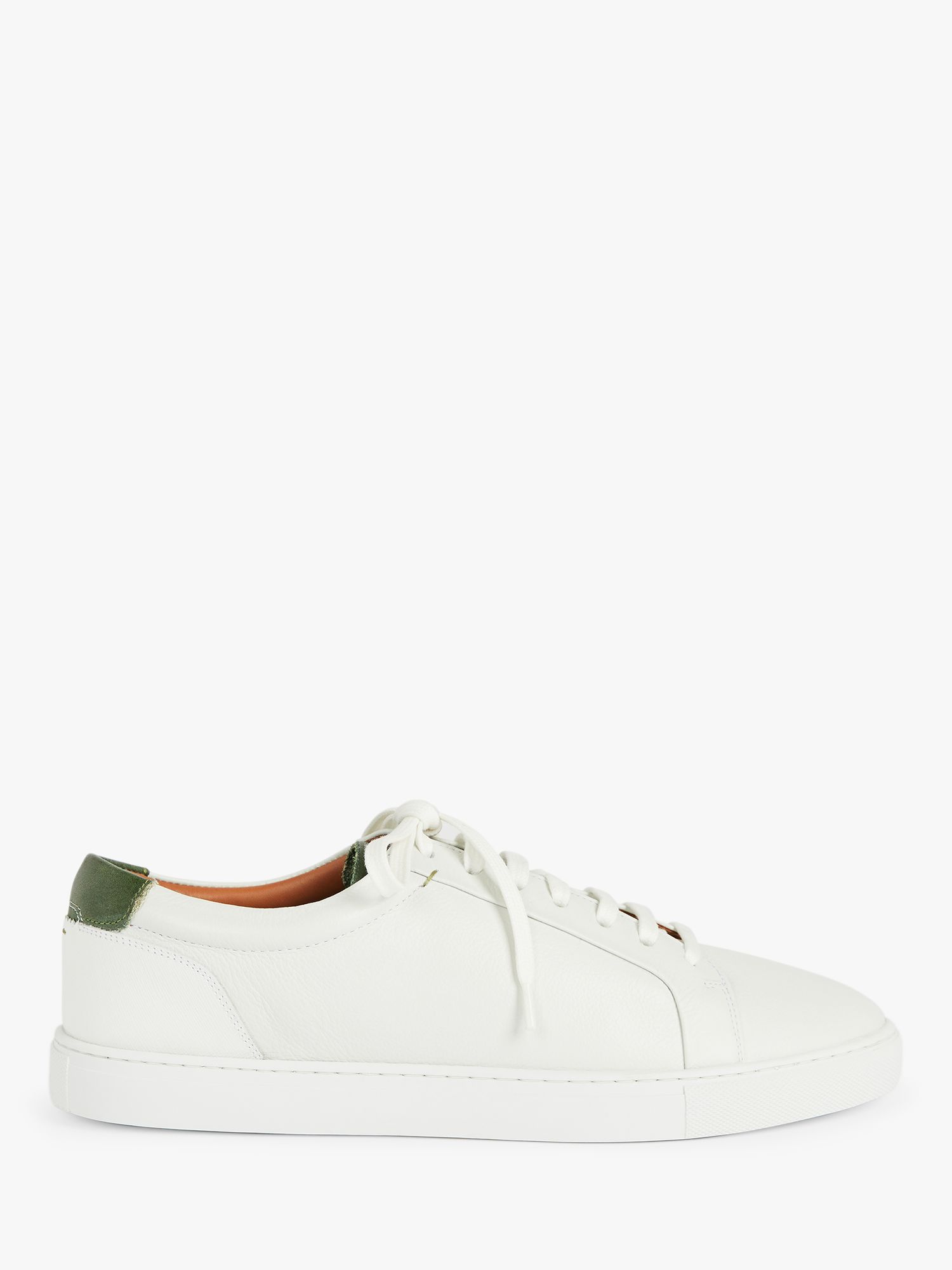 Ted Baker Udamo Leather Trainers, White at John Lewis & Partners