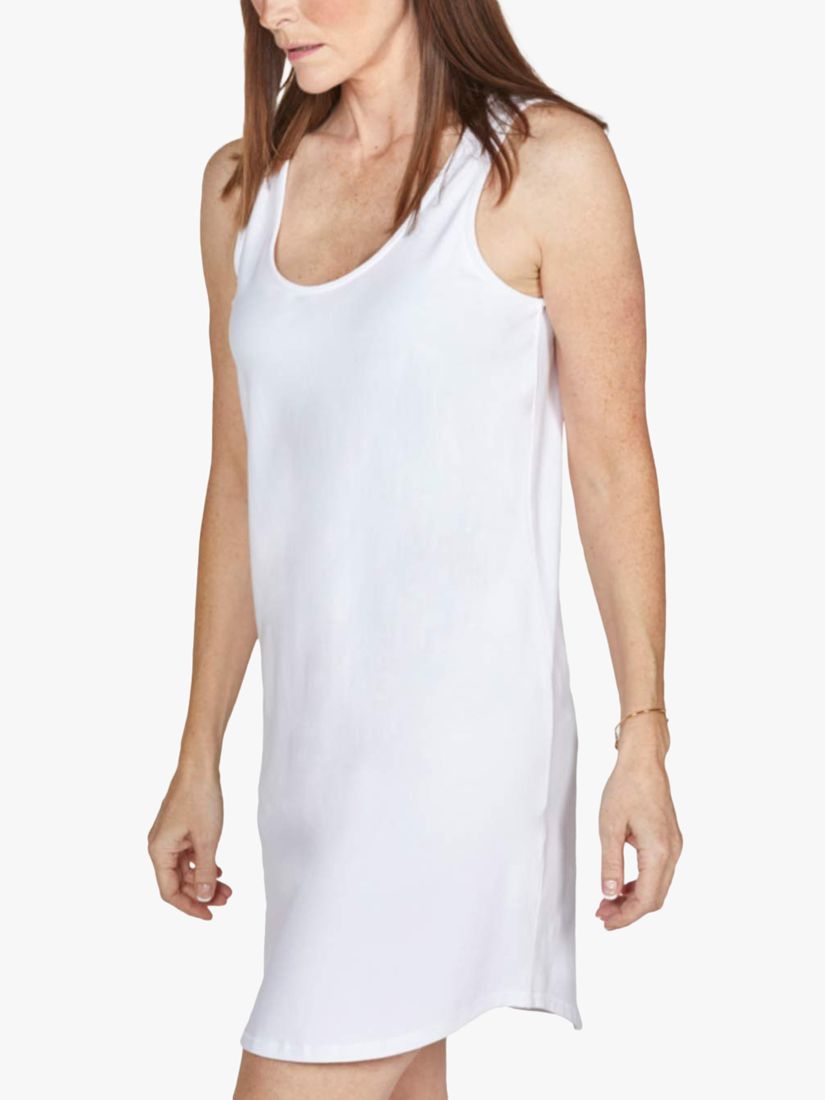 belediging boezem seks Thought Leah Organic Cotton Slip Dress, White at John Lewis & Partners