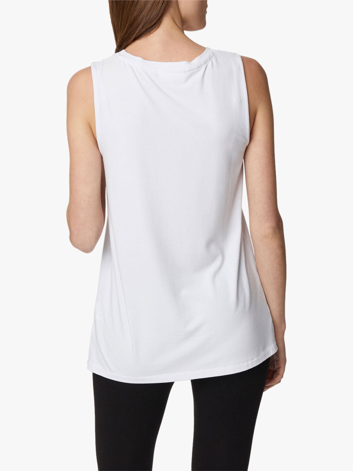 Thought Bamboo Singlet Vest Top, White at John Lewis & Partners
