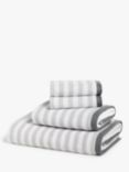 ANYDAY John Lewis & Partners Stripe Towels, Blue Grey