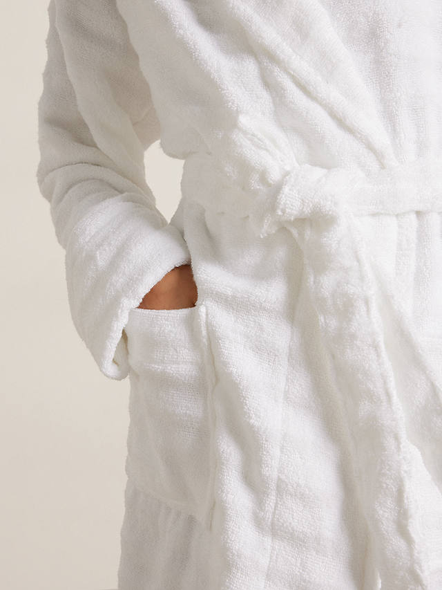 John Lewis Luxury Spa Unisex Bath Robe, White