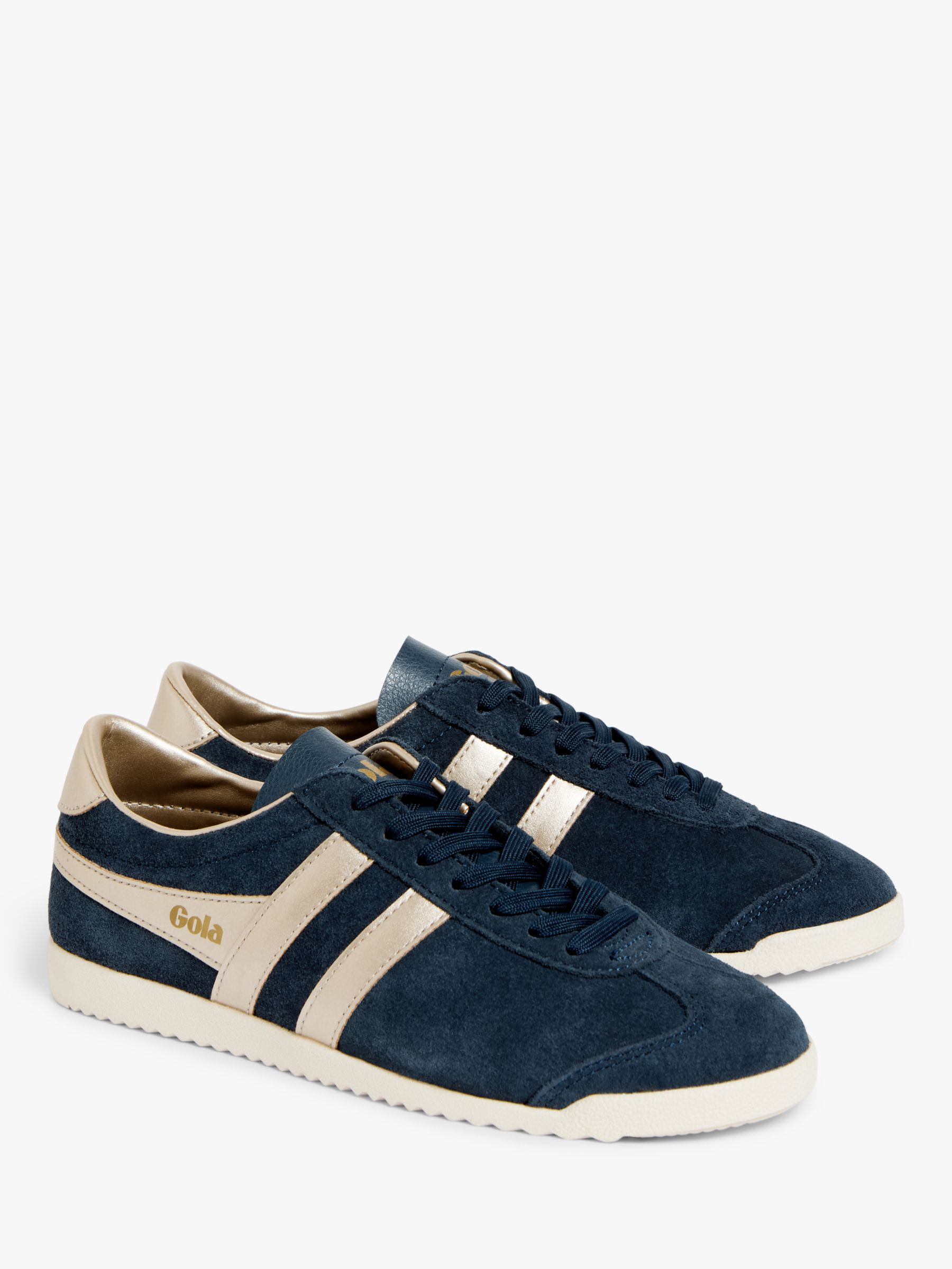 Gola Classic Suede Bullet Pearl Trainers, Navy at John Lewis & Partners