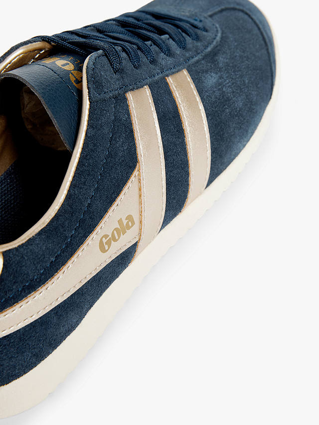 Gola Classic Suede Bullet Pearl Trainers, Navy at John Lewis & Partners