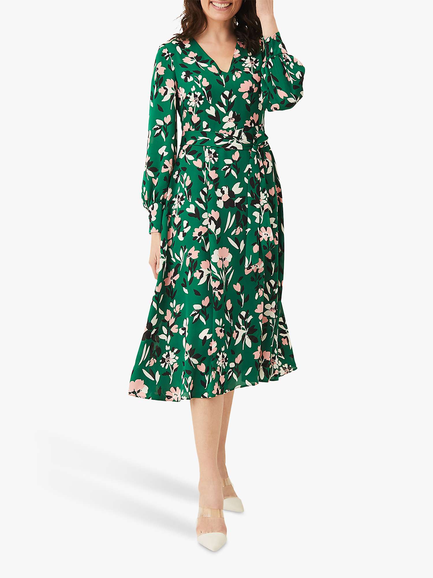 Phase Eight Emmy Floral Dress, Jade ...