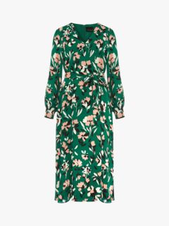 Phase Eight Emmy Floral Dress, Jade/Multi, 6