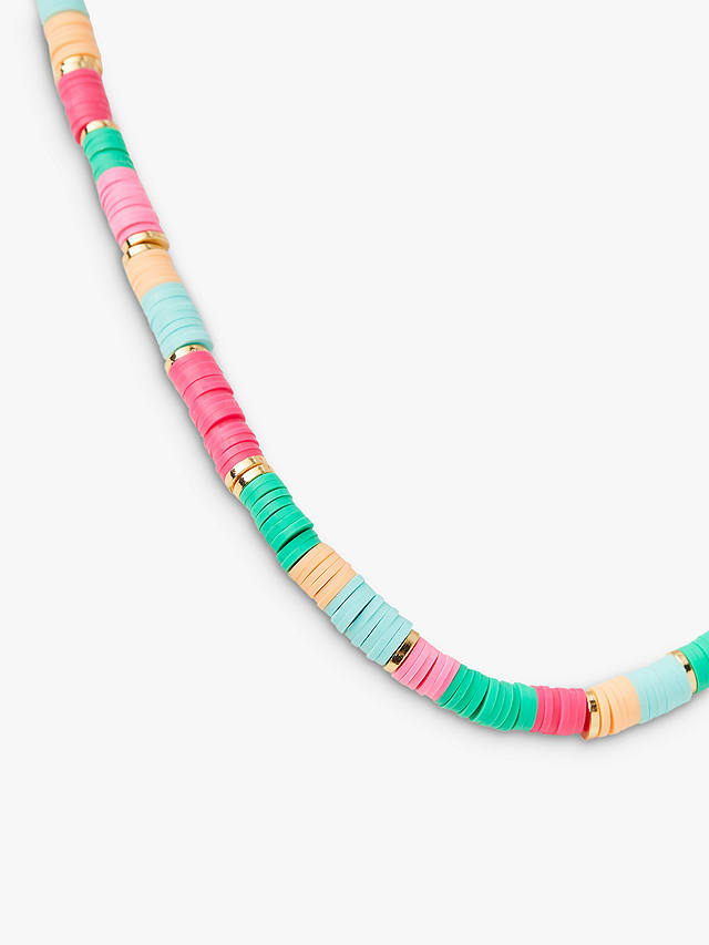 Boden Beaded Short Necklace, Pink