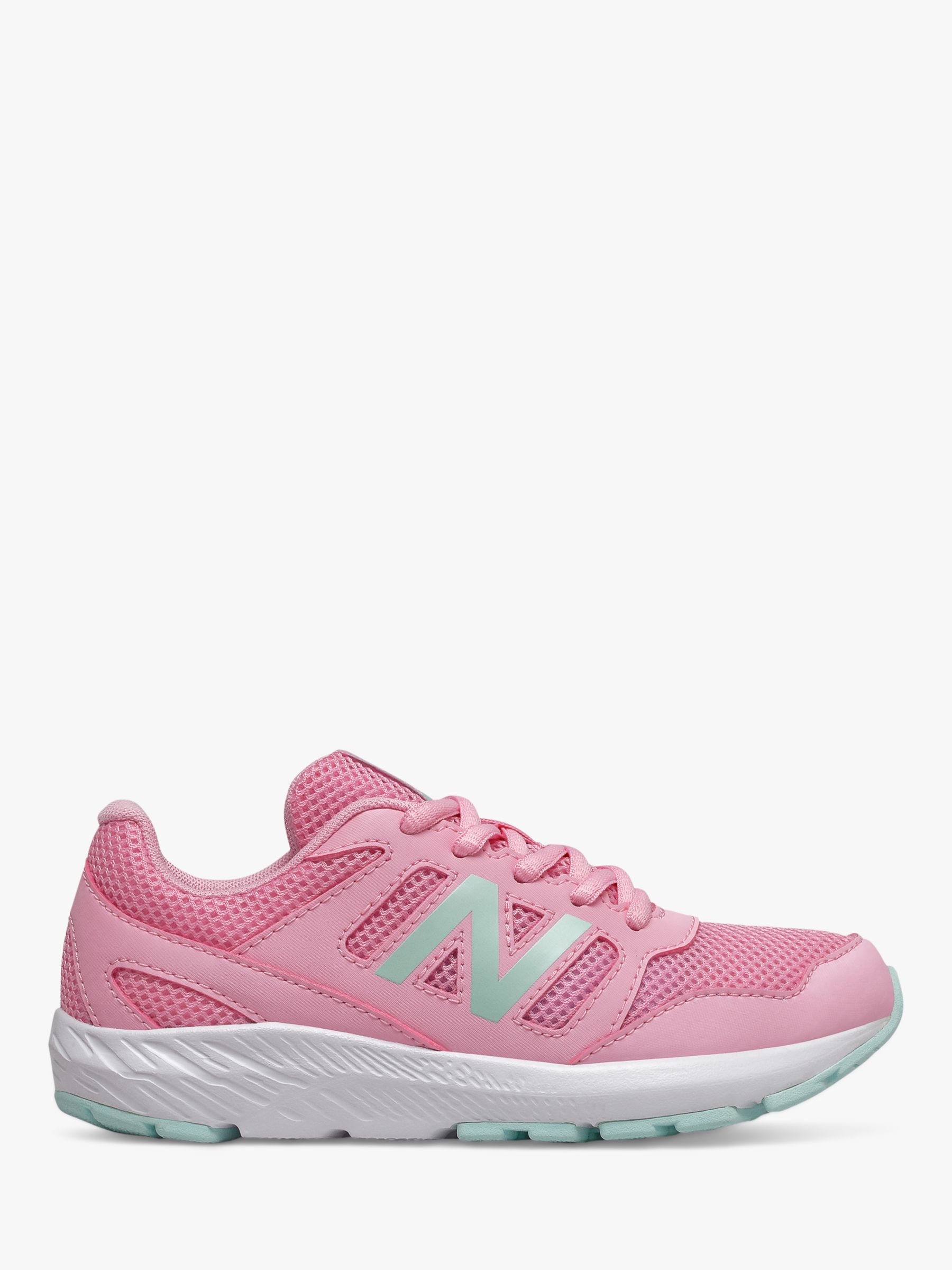 New Balance Children's 570 Lace Up Trainers, Pink/White Mint at John ...