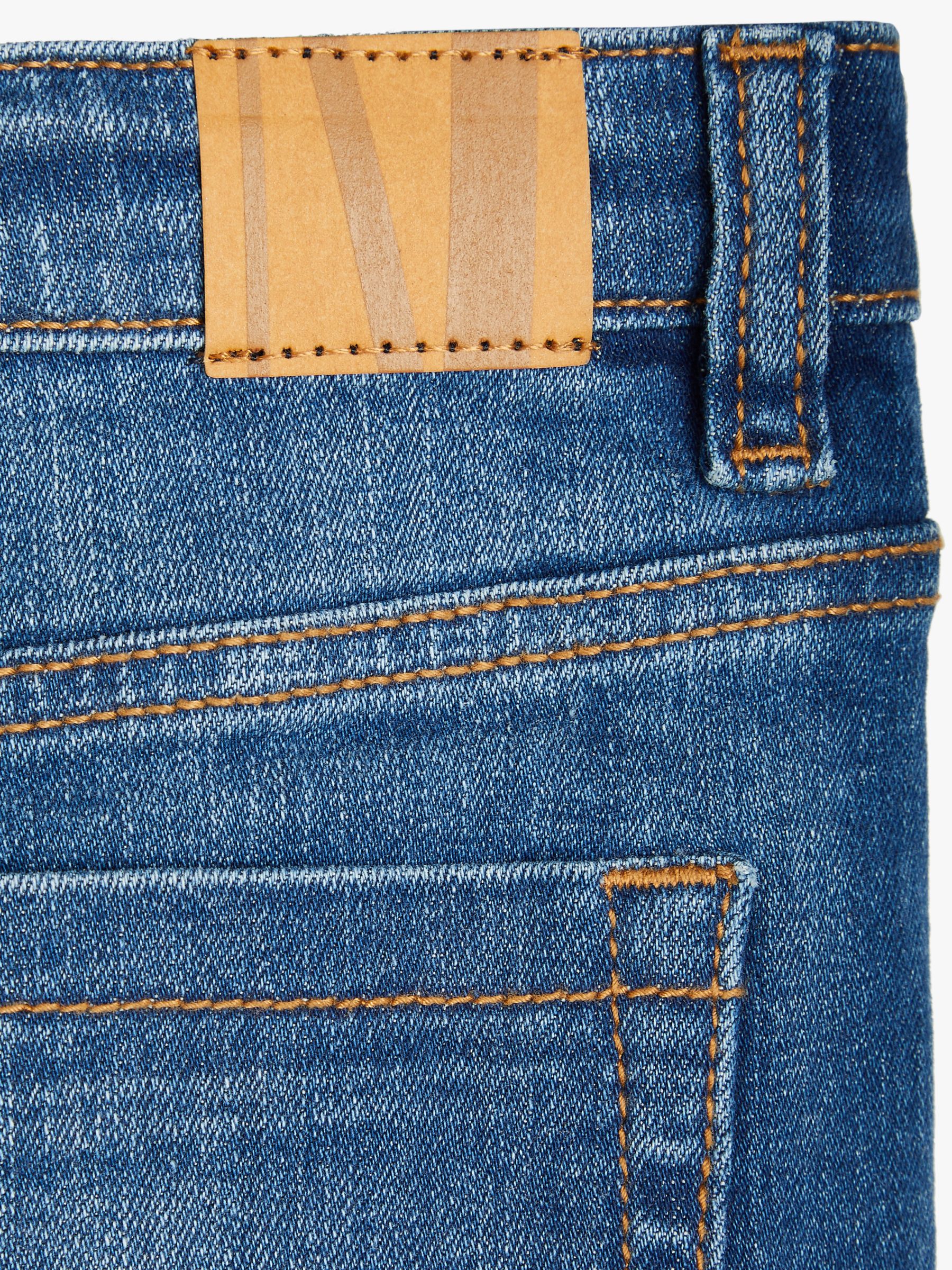 John Lewis Girls' Midwash Straight Jeans, Blue at John Lewis & Partners