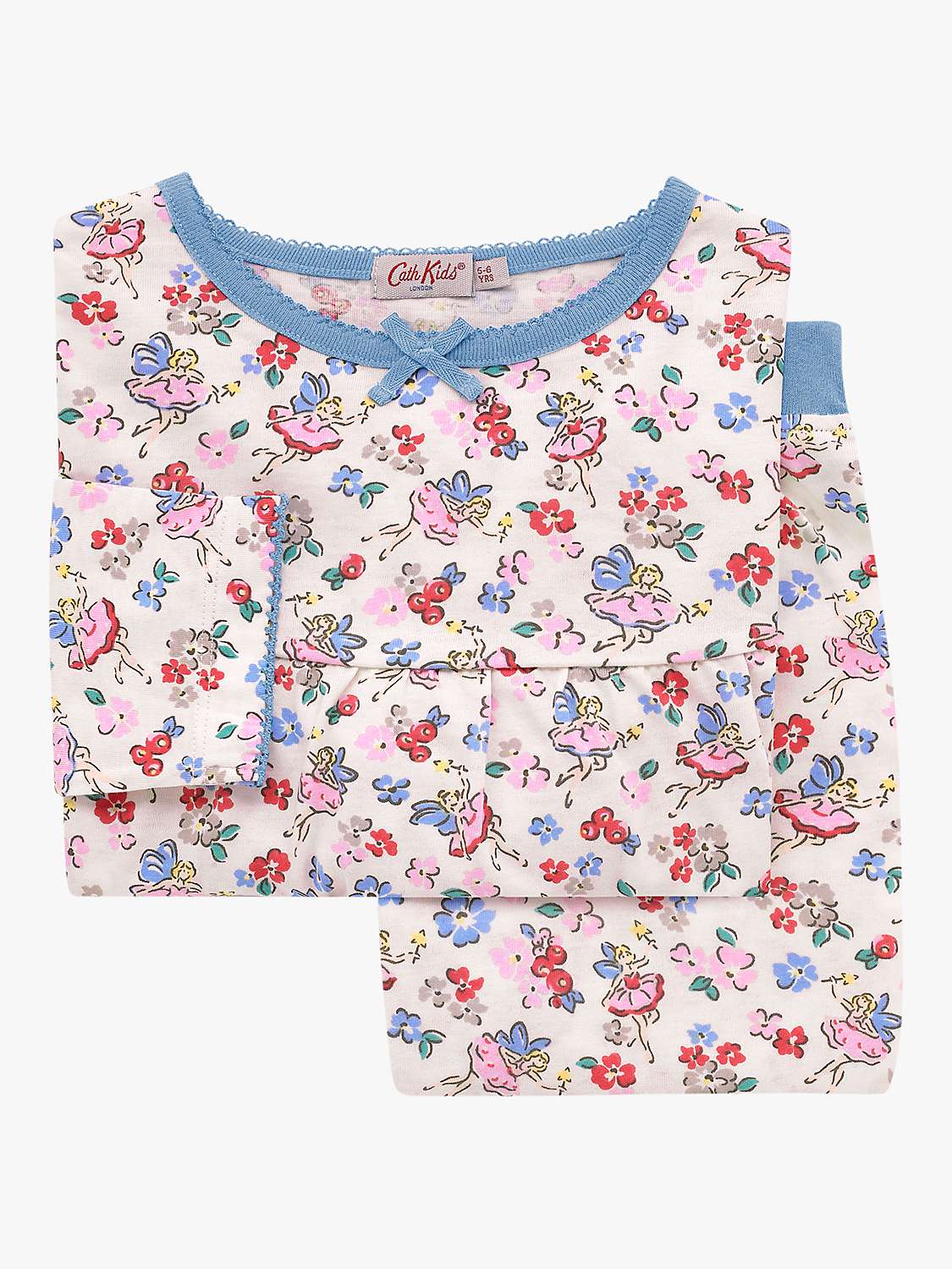 Buy Cath Kids' Long Sleeve Fairy Print Pyjamas, Cream Online at johnlewis.com