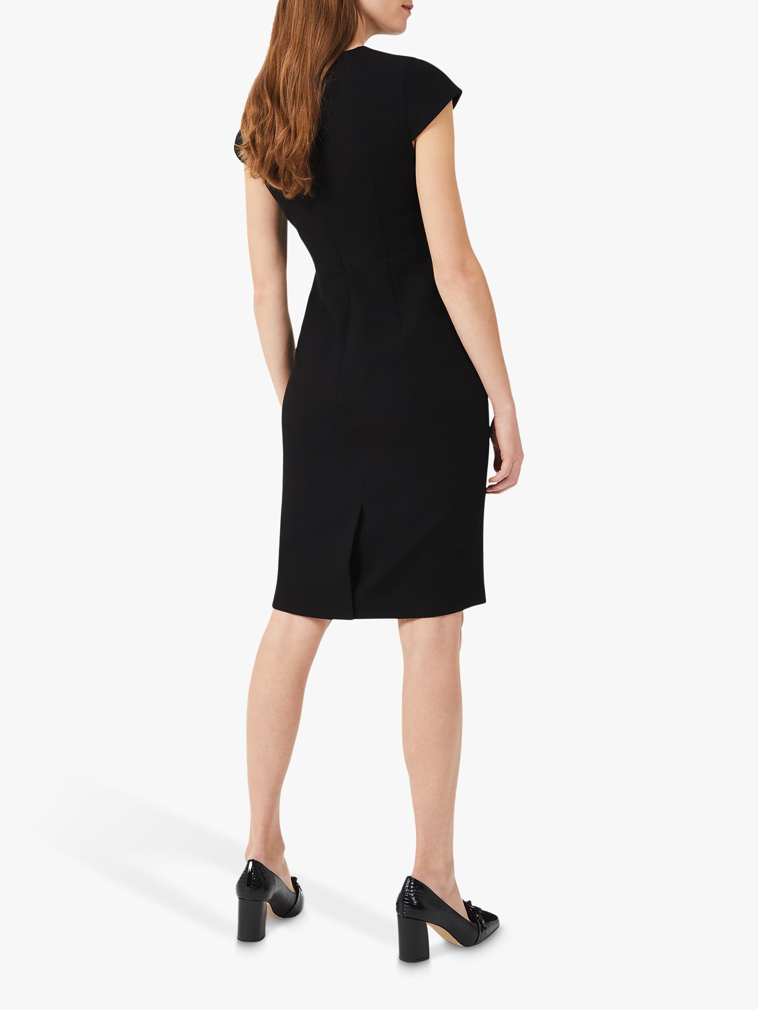 Hobbs Petite Ophelia Shift Dress, Black at John Lewis & Partners