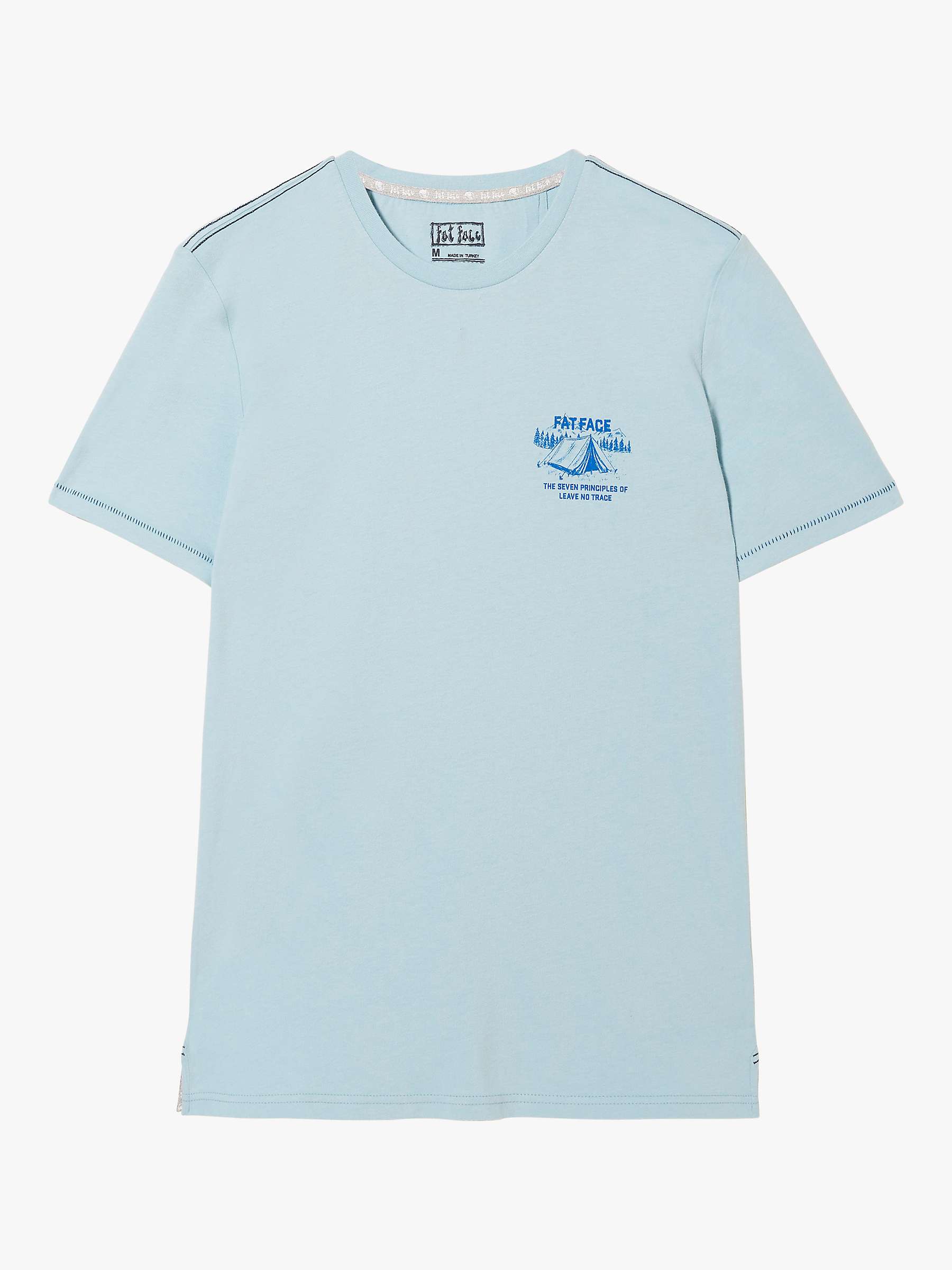 Buy FatFace Camping Logo T-Shirt, Powder Blue Online at johnlewis.com