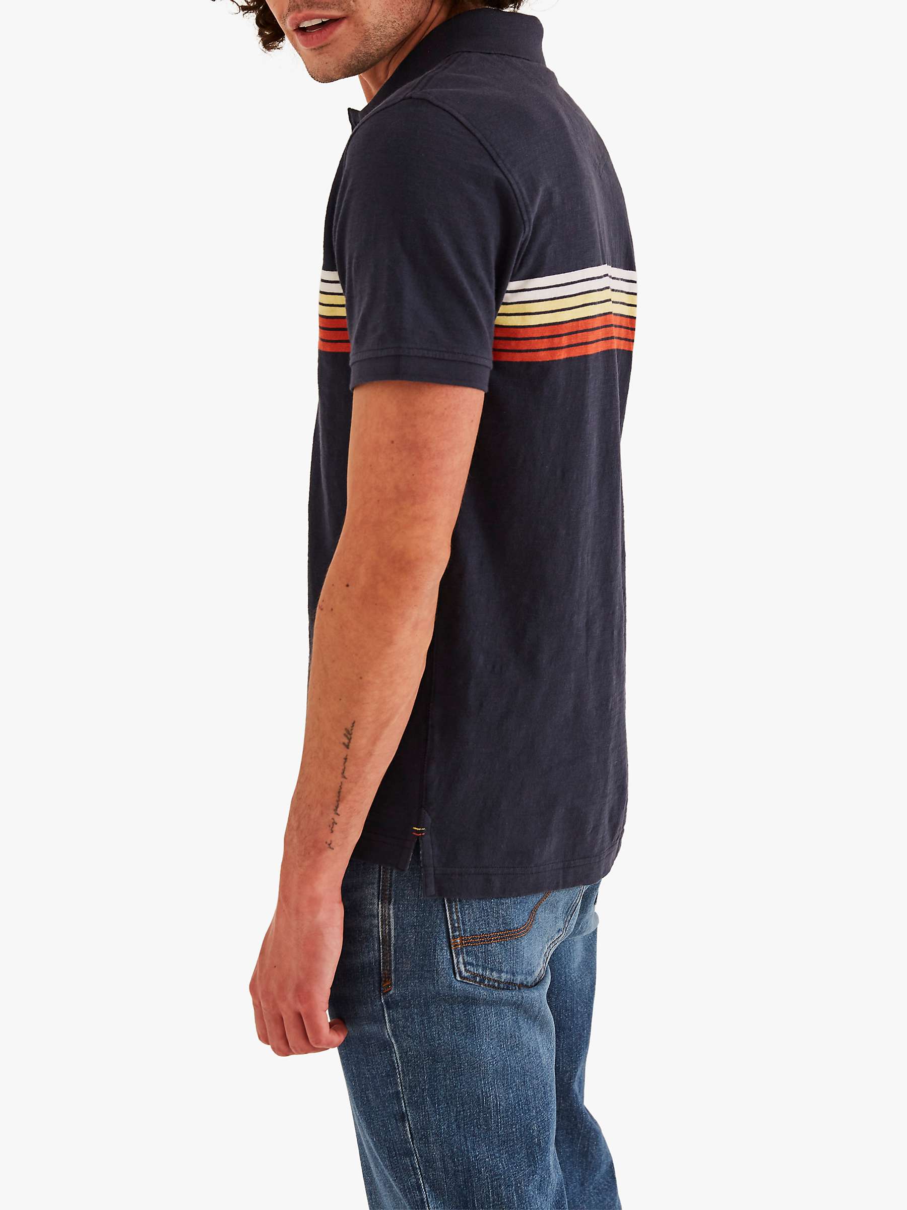 Buy FatFace Vintage Stripe Polo Top, Air Force Online at johnlewis.com
