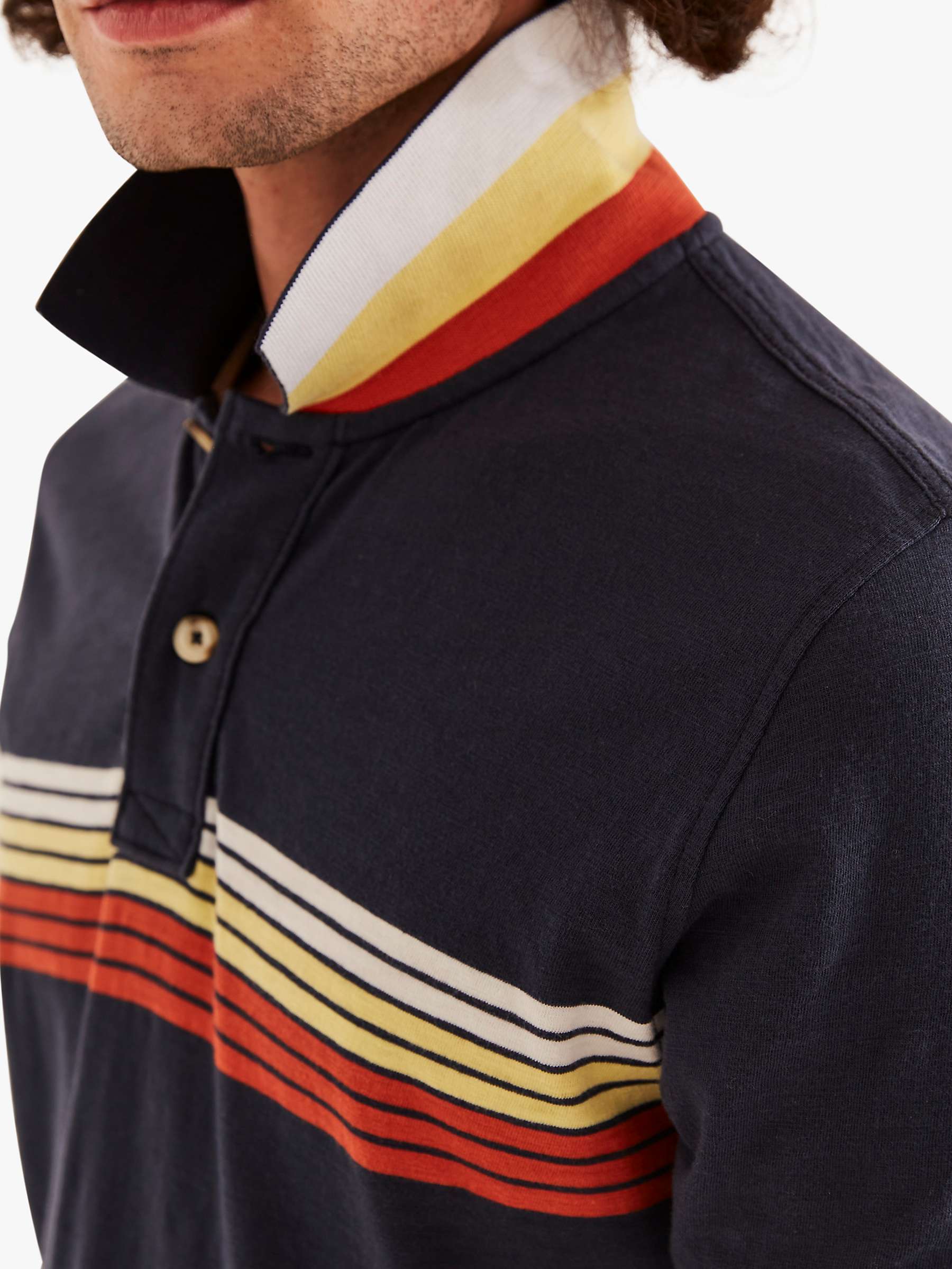 Buy FatFace Vintage Stripe Polo Top, Air Force Online at johnlewis.com