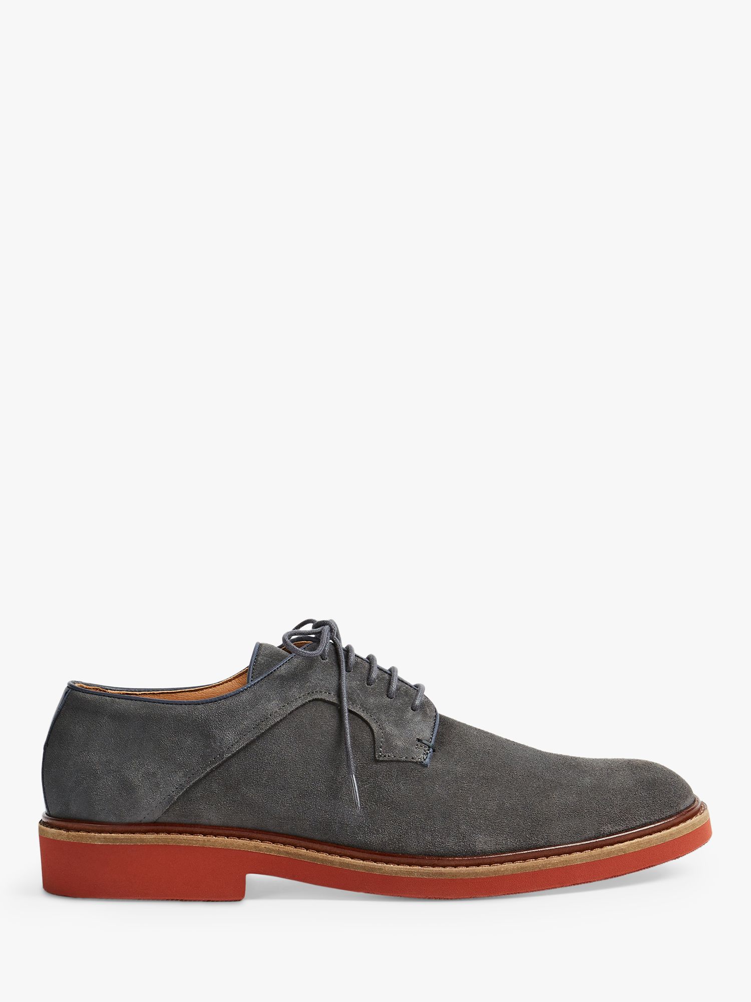 Ted Baker Wentol Smart Casual Derby Shoes, Grey Mid at John Lewis ...