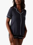 DKNY Signature Boxer Shorts Jersey Pyjama Set, Navy